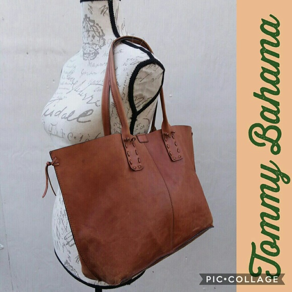 tommy bahama leather tote